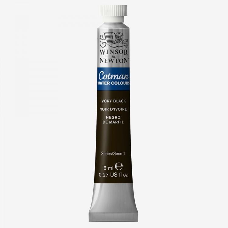 Akvarellfärg Cotman 8ml Ivory Black 331