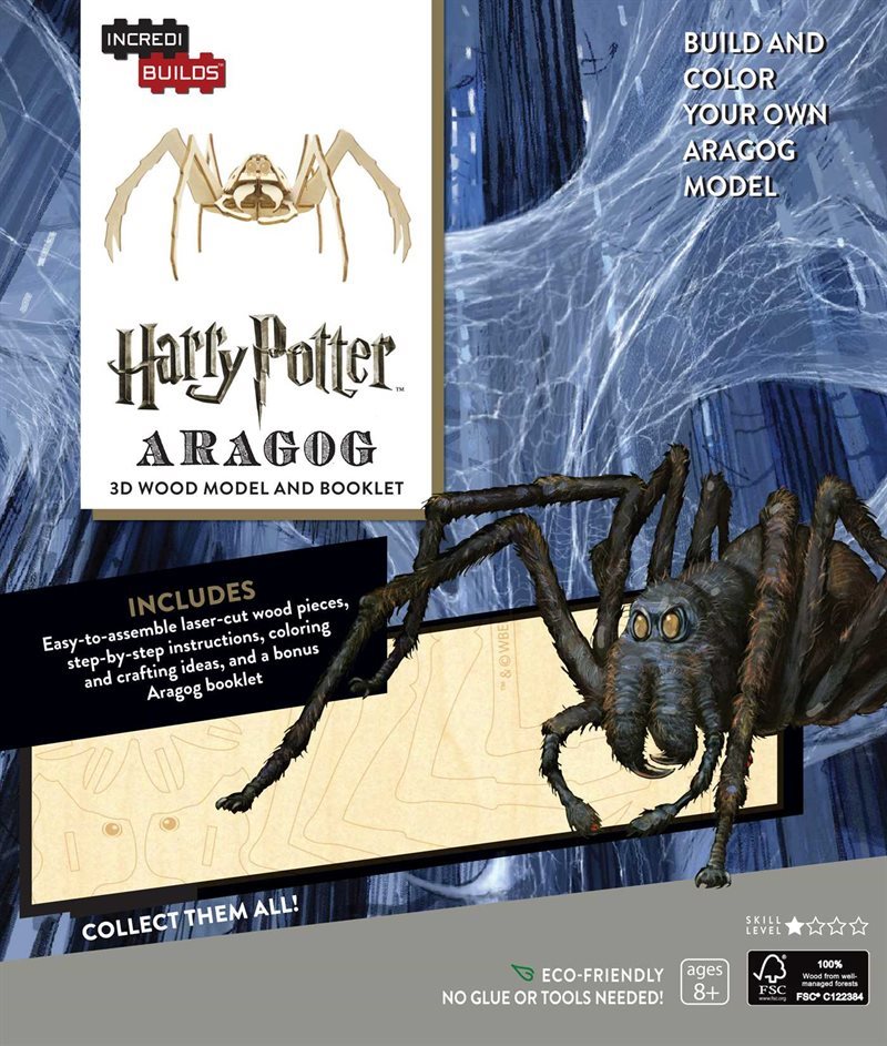 Harry Potter Aragog Book and 3D Wood