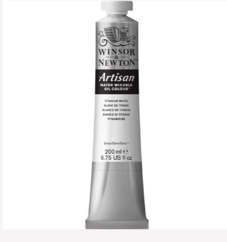 Oljefärg (vattenlöslig) Artisan 200ml  Titanium White 644 * S1