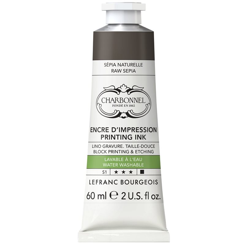 Tryckfärg Charbonnel Aqua Wash 60ml Raw sepia (3F) S1