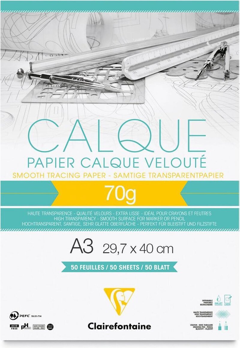 Kalkylpapper A3 block 50blad