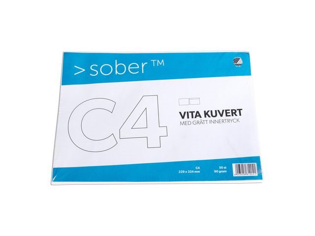 Kuvert C4 Vit Med Remsa 50/fp