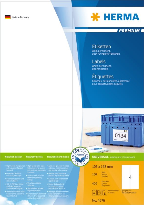 Herma etikett Premium 105x148 (400)