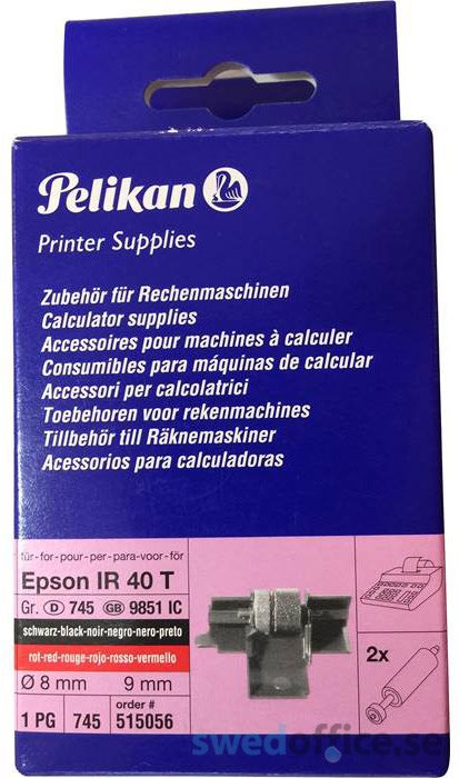 Färgband PELIKAN 515056 sv/rö IR40T2/FP