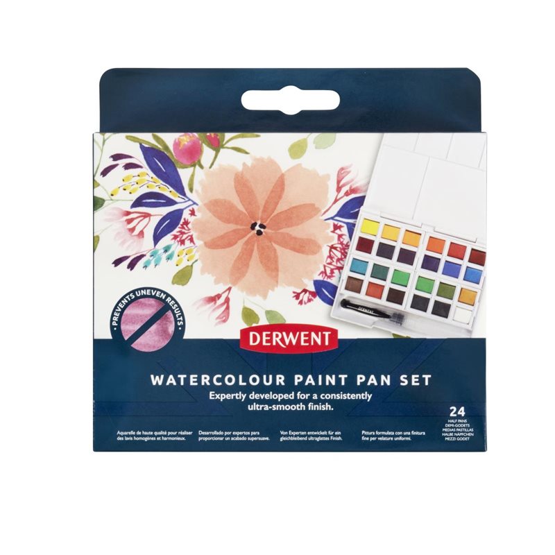 Derwent Watercolour Paint Pan set 24 färger
