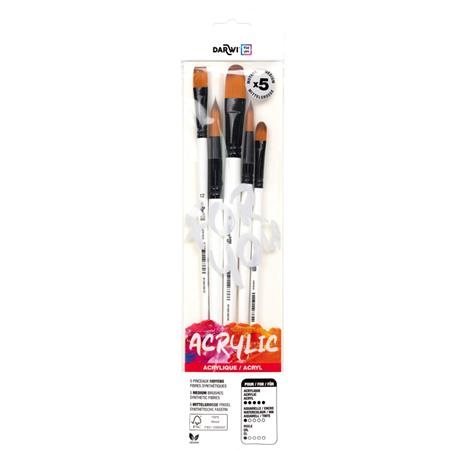 Penselset Darwi for you Akryl Medium 5-pack