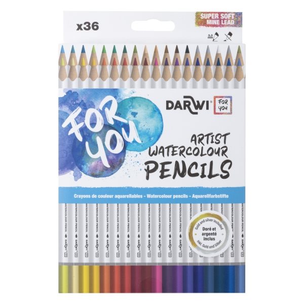 Färgpennor Darwi for you Akvarell 36-pack