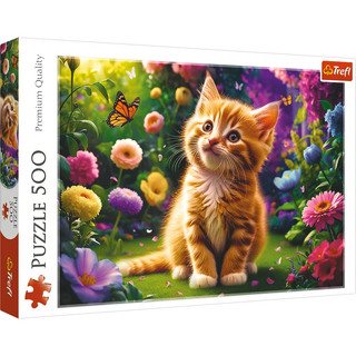 Barnpussel Katten i blomsterprakt - 500 bitar