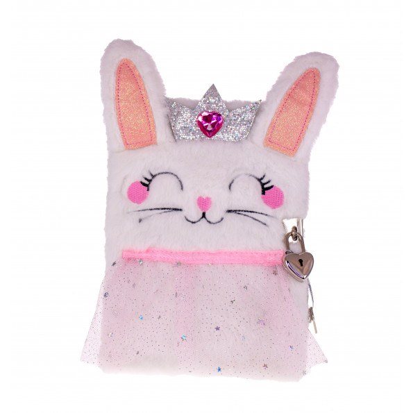 Tinka Dagbok Med Lås Vit Kanin