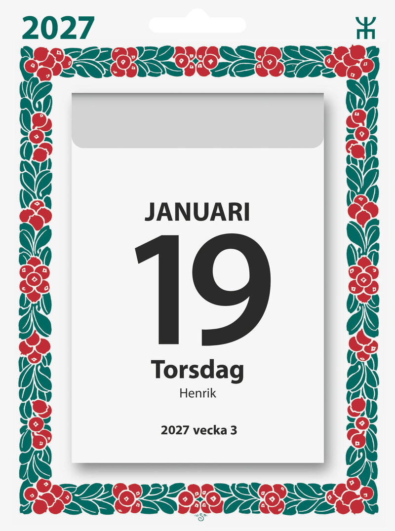 Väggkalender - Väggplån Dagblock Lingon FSC