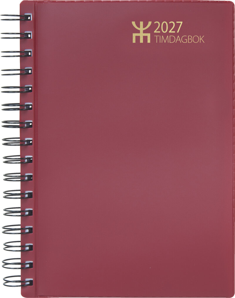 Agenda - Timdagbok Bordeaux Wire-O FSC