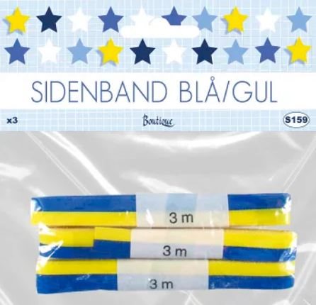 Sidenband Gul/blå 3M 3 x 3st