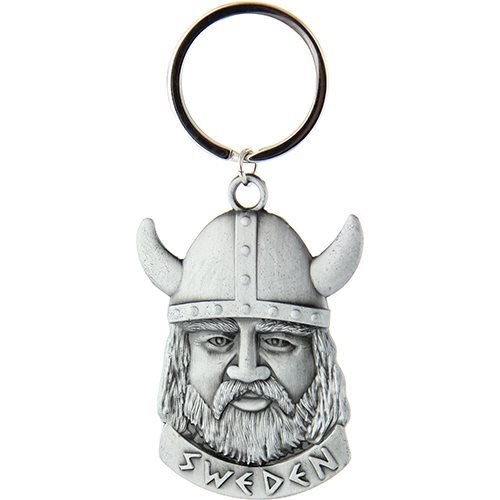Nyckelring Vikingahuvud Sweden