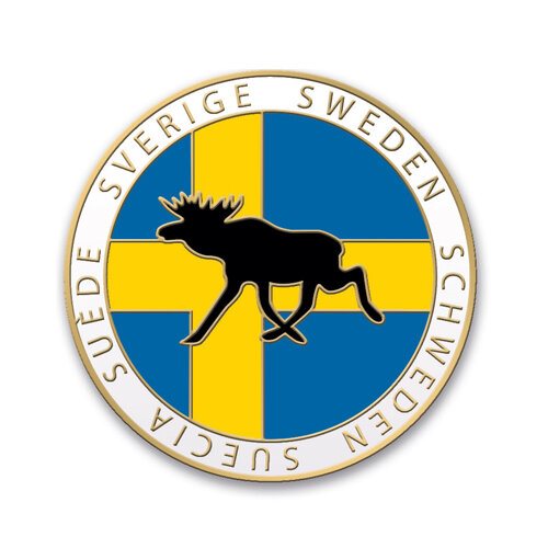 Magnet Rund Älg Sweden 45mm