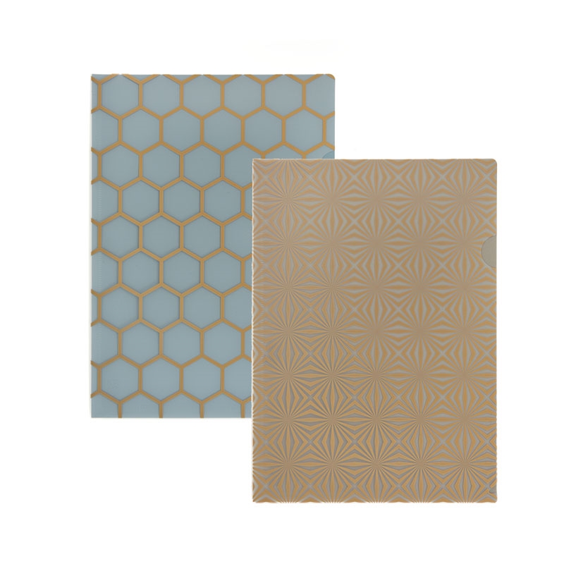 KOZO 2 x L Folder, Blue/Grey
