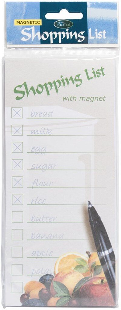 Shoppinglista Med Magnet 90x205mm 50 Blad 70g