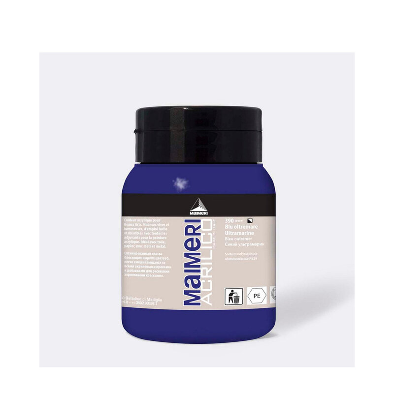 Akrylfärg Ultramarin Marimeri Akrilico 500ML