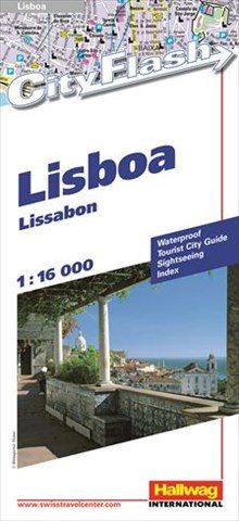 Lissabon City Flash Hallwag stadskarta : 1:16000