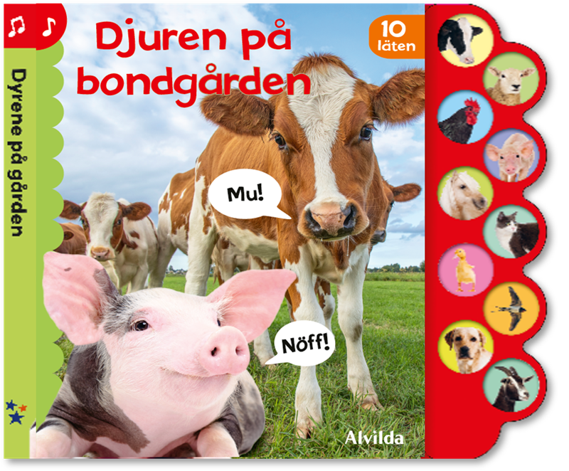 Djuren på bondgården. Ljudbok med 10 ljud