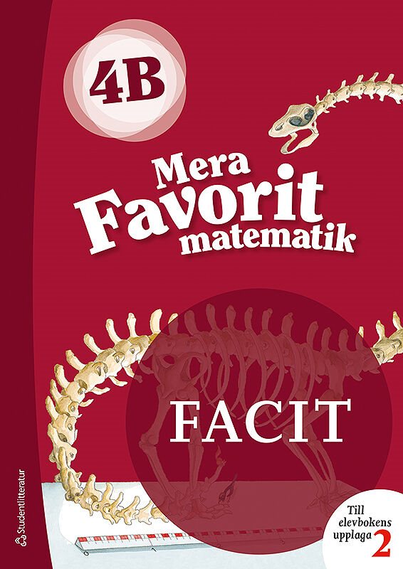 Mera Favorit matematik 4B Facit till uppl. 2, 5-pack