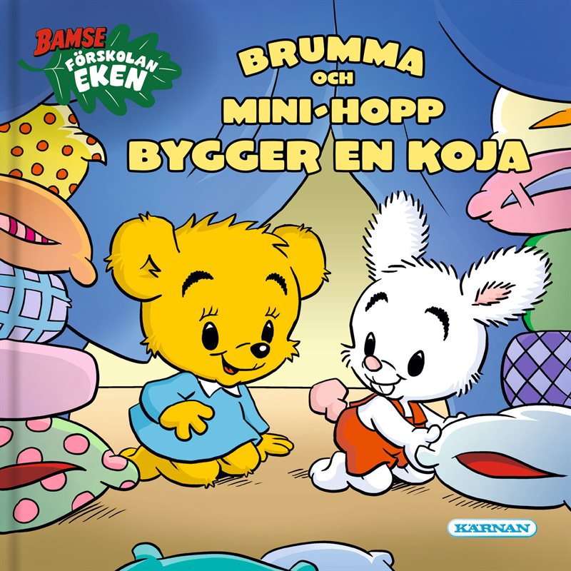 Brumma och Mini-Hopp bygger en koja