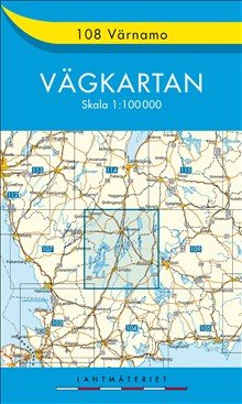 108 Värnamo vägkartan : 1:100000