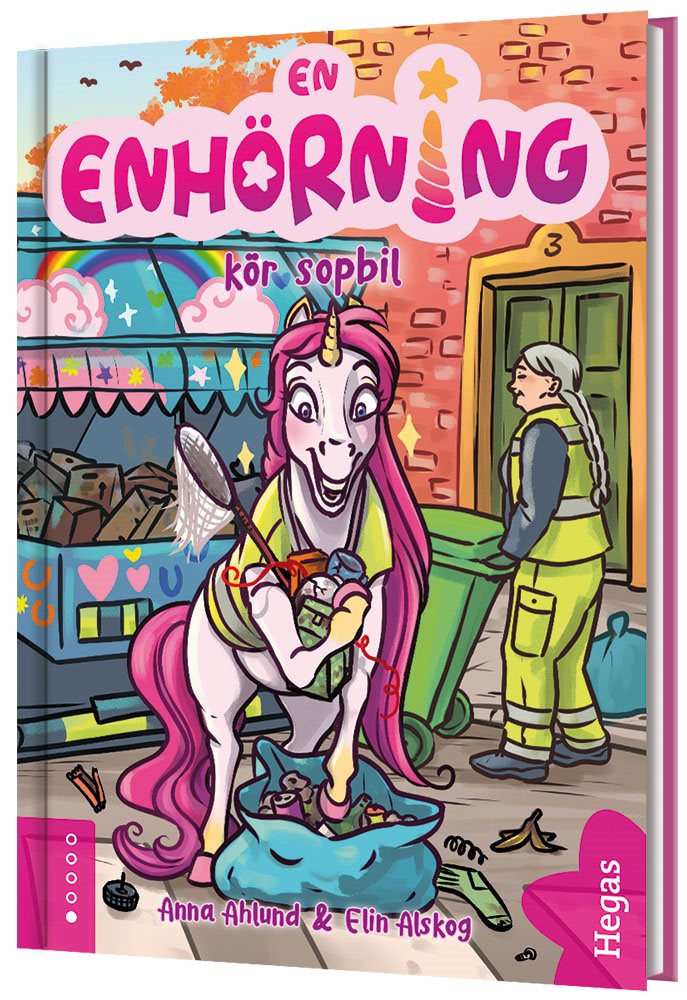 En enhörning kör sopbil 