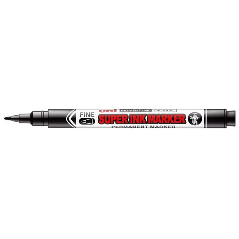 Märkpenna Fine Uni Super Ink Svart Permanent