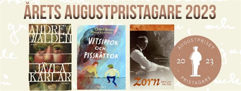 De tre pristagarna för Augustpriset 2023