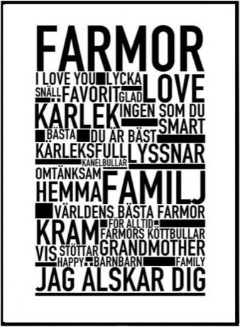 Farmor poster │ Wallstars plansch