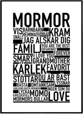 Wallstars Poster Mormor Plansch 