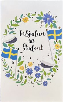Inbjudningskort Student | 8 dubbla kort med kuvert