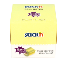 Notisrulle Extra Sticky FSC 50mmx10m Pastell Gul