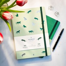 Notebook Deluxe B5 green panther