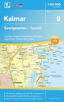 9 Kalmar Sverigeserien Topo50 : Skala 1:50 000