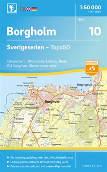 10 Borgholm Sverigeserien Topo50 : Skala 1:50 000