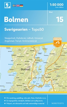 15 Bolmen Sverigeserien Topo50 : Skala 1:50 000